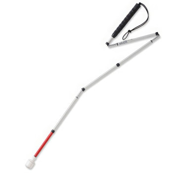 Graphite 6-Section Folding Cane- Marshmallow Roller- 60-in