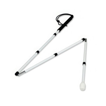 Ambutech Folding Slim Line Graphite ID Cane- 44 Inches, 7-section