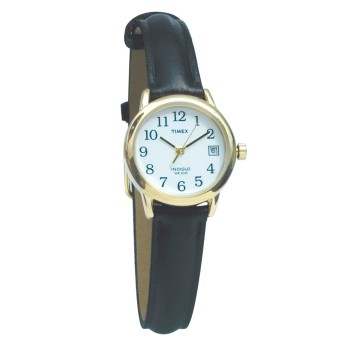 Timex Indiglo Watch Ladies Gold-Tone with Leather Band