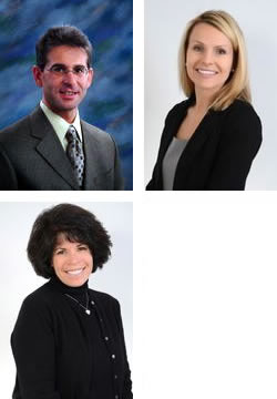 Photos of Dr. Kenneth Backman, Dr. Katherine Bloom, Susanne Hines