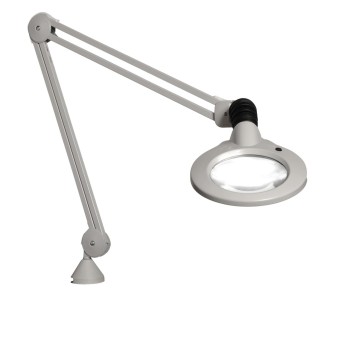 KFM LED Magnifier- 45in Arm- 5.0D 2.25x- Clamp- White