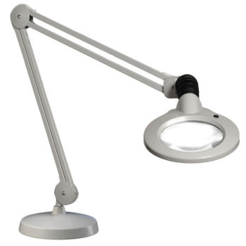 KFM LED Magnifier- 30in Arm- 3.0D- 1.75x- Base- Grey