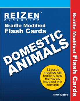 Domestic Animals Flash Braille Cards Domestic Animals Flash Braille Cards