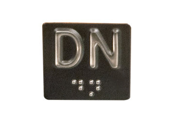 Braille Elevator Plate- Down Braille Elevator Plate- Down