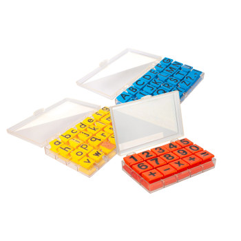 Alphabet and Numbers Rubber Stamps - Complete Set of 3 Alphabet and Numbers Rubber Stamps - Complete Set of 3