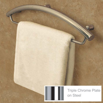 Invisia Towel Bar-Support Rail- 24-in.- Chrome
