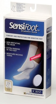 Jobst Black Sensifoot Diabetic Crew Socks- Men and Women -Extra Small Jobst Black Sensifoot Diabetic Crew Socks- Men and Women -Extra Small