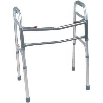 Oversized Aluminum Folding Walker - 2 Button-Jr Oversized Aluminum Folding Walker - 2 Button-Jr