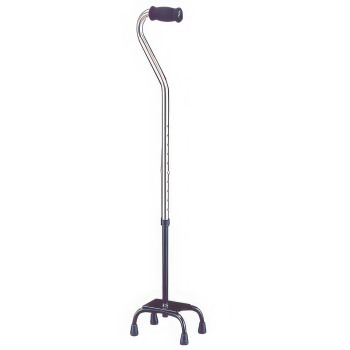 Heavy Duty Quad Cane, Small Base Chrome