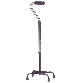 Heavy Duty Quad Cane, Large Base Chrome