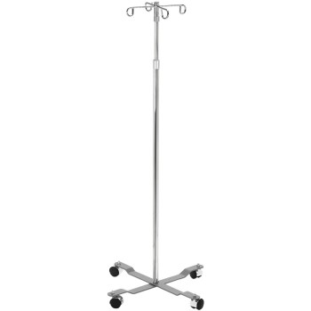 Economy I.V. Pole - 4 Leg with Removable Top