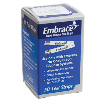 Embrace Blood Glucose Test Strips- 50 Strips