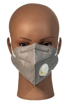 Face Mask with single Exhale Vent- Grey Face Mask with single Exhale Vent- Grey