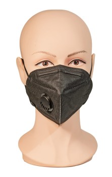 Face Mask with Exhale Vent - Black Face Mask with Exhale Vent - Black