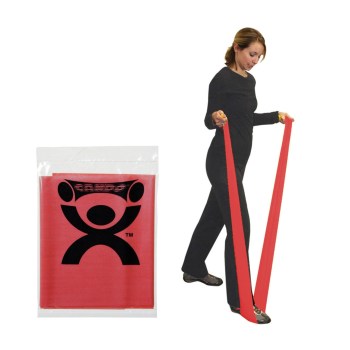 CanDo Latex Free Exercise Band- 4-ft.- Red- Light Intensity CanDo Latex Free Exercise Band- 4-ft.- Red- Light Intensity