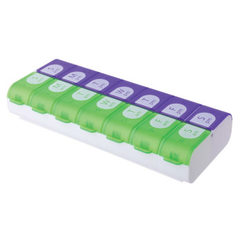 Easy Fill Weekly AM-PM Pill Organizer