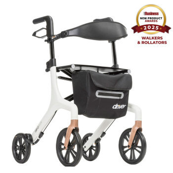 AeroWalk Ultra-Lite Rollator Tall - White