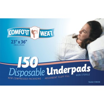 Disposable Underpads- 23x36-in- 150-cs Disposable Underpads- 23x36-in- 150-cs