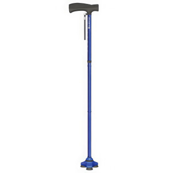 HurryCane Freedom Edition Folding Standing All Terrain Cane- Blue