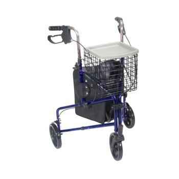 Drive Deluxe 3-Wheel Aluminum Rollator- Blue Drive Deluxe 3-Wheel Aluminum Rollator- Blue