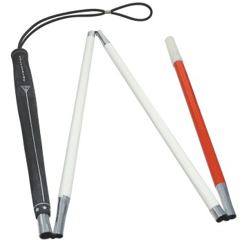 Reizen Glow Green Aluminum Folding Cane - 50 inches