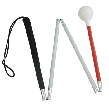 4-Section Alum Folding Cane with Rolling Tip 44-in 4-Section Alum Folding Cane with Rolling Tip 44-in