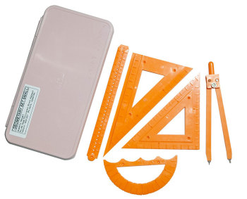 Geometry Set in Plastic Storage Box