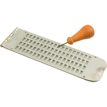 Braille Slate- 4 Line- 18 Cell- Pins Down- Metal Braille Slate- 4 Line- 18 Cell- Pins Down- Metal