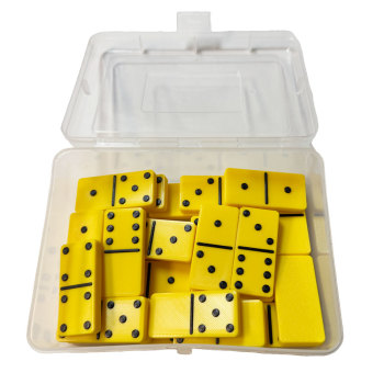 3D Dominoes Braille Games - Yellow with Black Dots