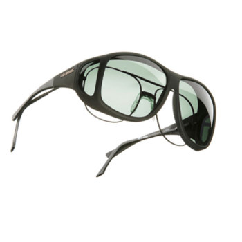 Cocoons XL Aviator OveRx Sunwear- Blk Fr- Gray Lens