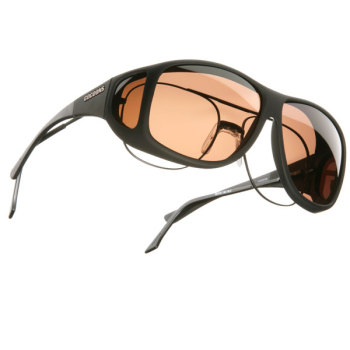 Cocoons XL Aviator OveRx Sunwear- Blk Fr- Copper Lens