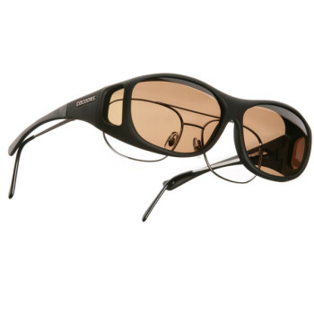 Cocoons M Slim Line OveRx Sunwear- Black Fr- Amber Lens
