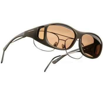 Cocoons M Slim Line OveRx Sunwear- Sand Fr- Amber Lens