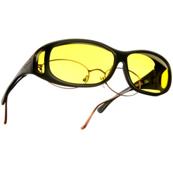 Cocoons Low Vision MS- Black Frame- Lemon Lens