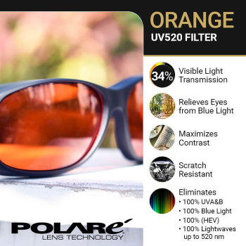 Cocoons Sidekick L Flip-Up Sunglasses- Orange