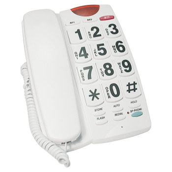 Big Button 40dB Amplified Speakerphone- White