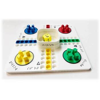 Ludo Board Game for the Blind with Dice Bowl