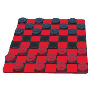 TACTILE CHECKERS BOARD GAME -  RED, BLACK