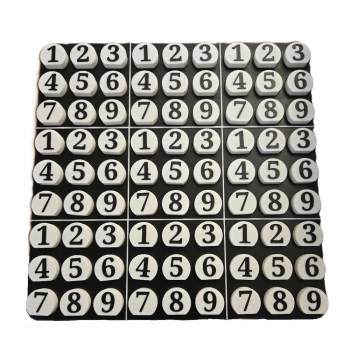 Sudoku Puzzle low vision Game with Board white and black numbers