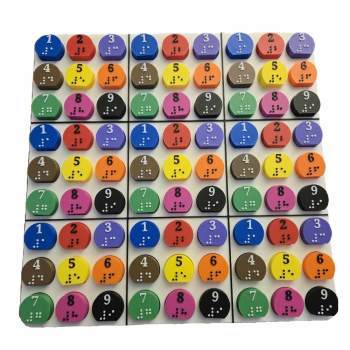 Sudoku Puzzle Braille Game with Board