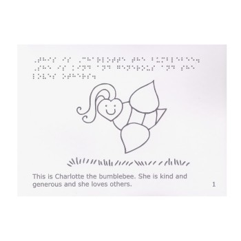 Charlotte and Charlie Braille Childrens Book w- Tactile Illustrations