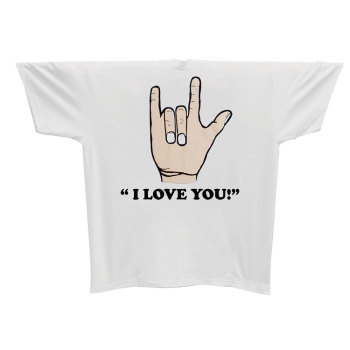 I Love You T-Shirt -Gray  - Small