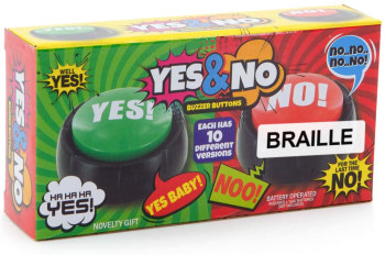 Talking Yes & No Buttons with Braille Talking Yes & No Buttons with Braille