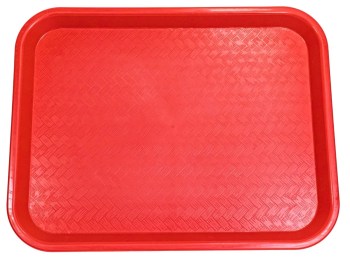 Cafeteria Tray- Red- 10-in x 14-in