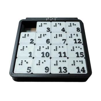 Black and White Sliding Puzzle For Blind