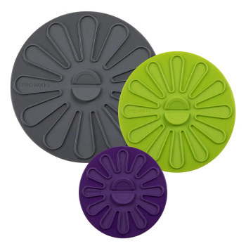 Multi-Function Silicone Lids (Set of 3) Multi-Function Silicone Lids (Set of 3)