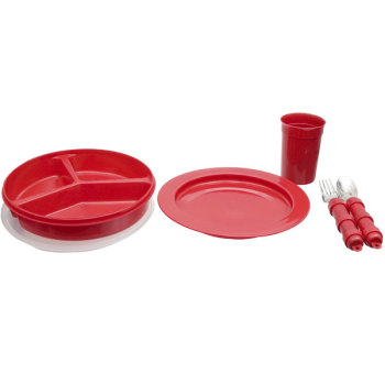 Dinnerware in High-Contrast Red Color- 6-Piece Set Dinnerware in High-Contrast Red Color- 6-Piece Set