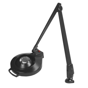 Dazor Circline Clamp Mount 42-Inch LED Magnifier- 16D 5x- Black