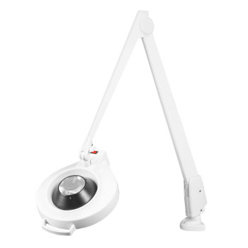 Dazor Circline Clamp Mount 42-Inch LED Magnifier- 16D 5x- White