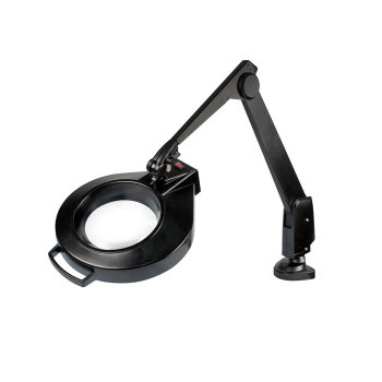 Dazor Circline Clamp Mount 28-Inch LED Magnifier- 3D 1.75x- Black